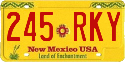 NM license plate 245RKY