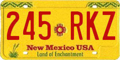 NM license plate 245RKZ