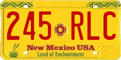 NM license plate 245RLC