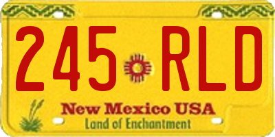 NM license plate 245RLD