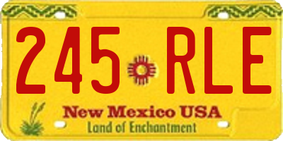 NM license plate 245RLE