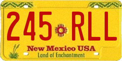NM license plate 245RLL