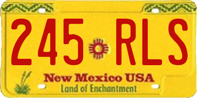 NM license plate 245RLS