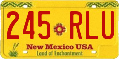 NM license plate 245RLU