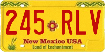 NM license plate 245RLV