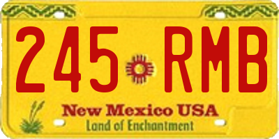 NM license plate 245RMB