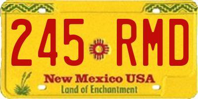 NM license plate 245RMD