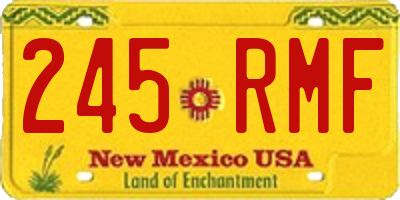 NM license plate 245RMF