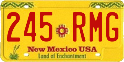 NM license plate 245RMG