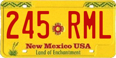 NM license plate 245RML