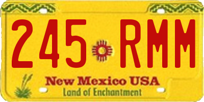 NM license plate 245RMM