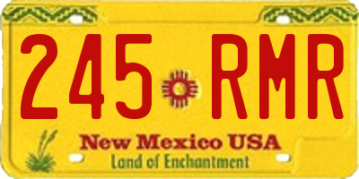 NM license plate 245RMR