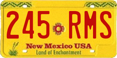 NM license plate 245RMS