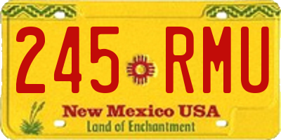 NM license plate 245RMU