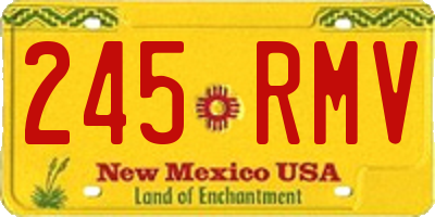 NM license plate 245RMV