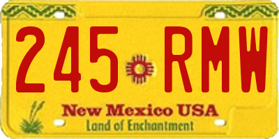 NM license plate 245RMW