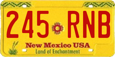 NM license plate 245RNB