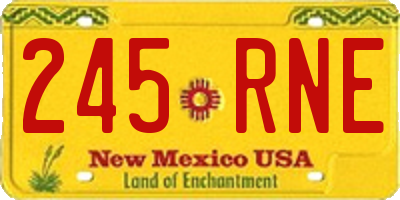 NM license plate 245RNE