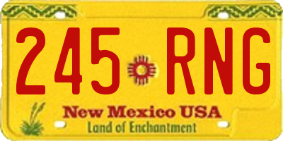 NM license plate 245RNG