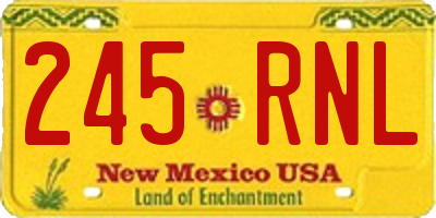 NM license plate 245RNL