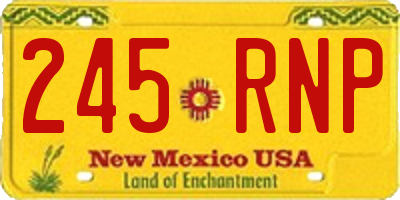 NM license plate 245RNP