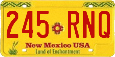NM license plate 245RNQ