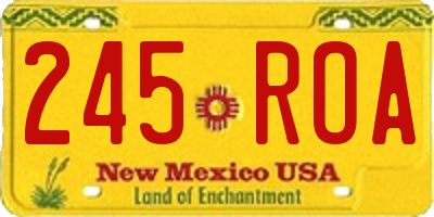 NM license plate 245ROA