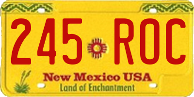 NM license plate 245ROC
