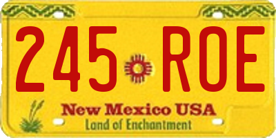 NM license plate 245ROE