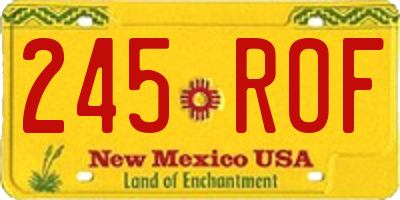 NM license plate 245ROF