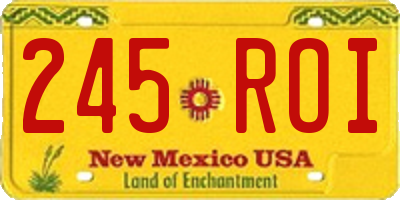 NM license plate 245ROI