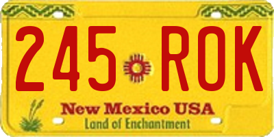 NM license plate 245ROK