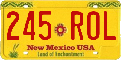 NM license plate 245ROL