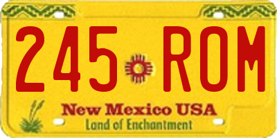 NM license plate 245ROM