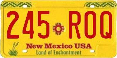 NM license plate 245ROQ
