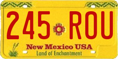 NM license plate 245ROU