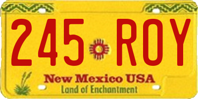 NM license plate 245ROY