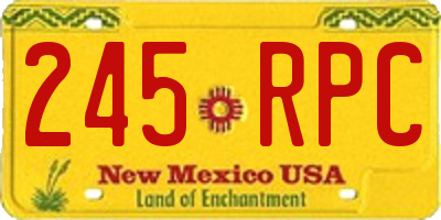 NM license plate 245RPC