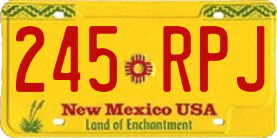 NM license plate 245RPJ