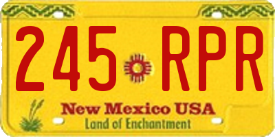 NM license plate 245RPR