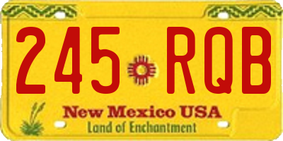 NM license plate 245RQB