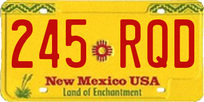NM license plate 245RQD