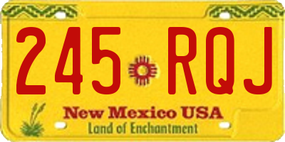NM license plate 245RQJ