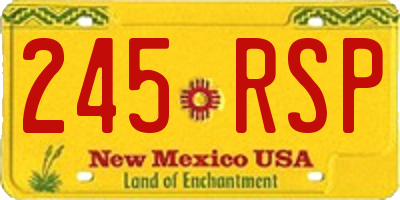 NM license plate 245RSP