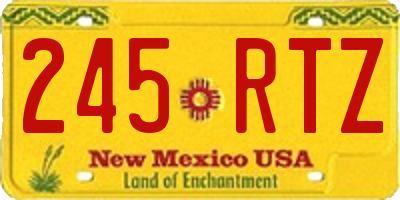 NM license plate 245RTZ