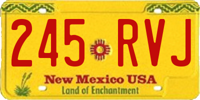 NM license plate 245RVJ