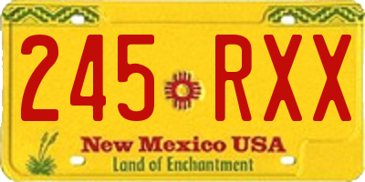 NM license plate 245RXX