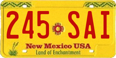 NM license plate 245SAI