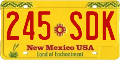 NM license plate 245SDK