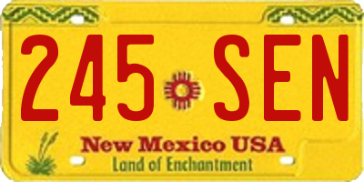 NM license plate 245SEN